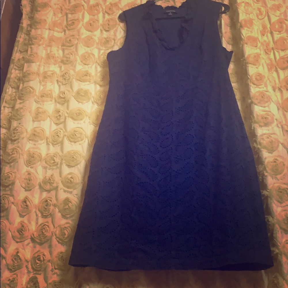 Blue lace dress with paisley tooling size 18